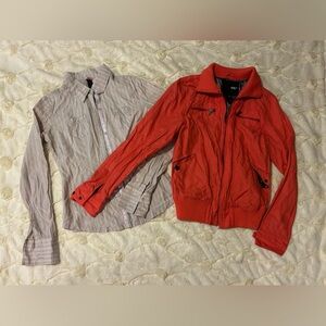 LOT! Fox Racing Womens Skyfire Jacket Multi Pockets, Long Sleeve Button flannel